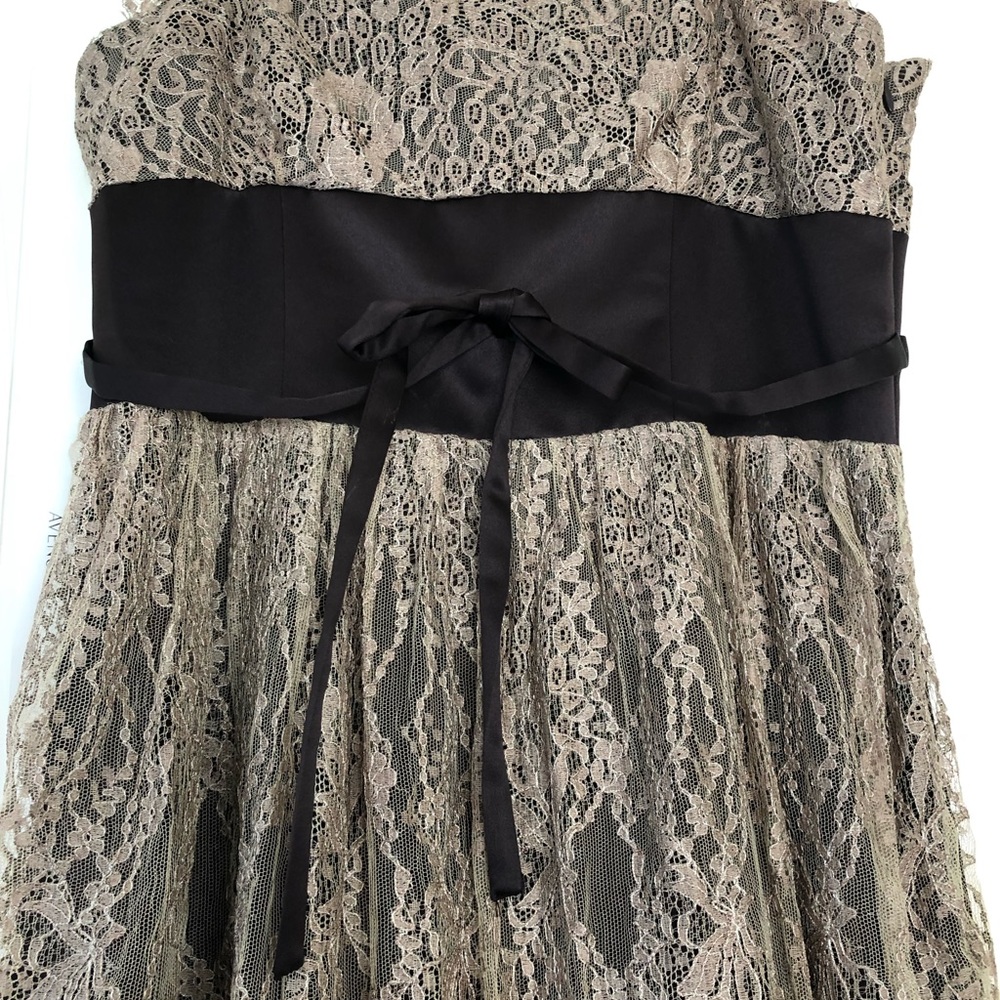 Brown silk dress NWT Saks Fifth Ave - Picture 5 of 9